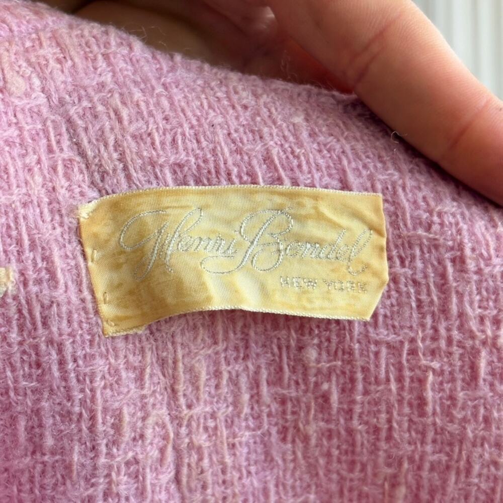 Henri Bendel Pink Knit Shift Dress - Textured Knit, 50s/60s, Fits M - Picture 7 of 8